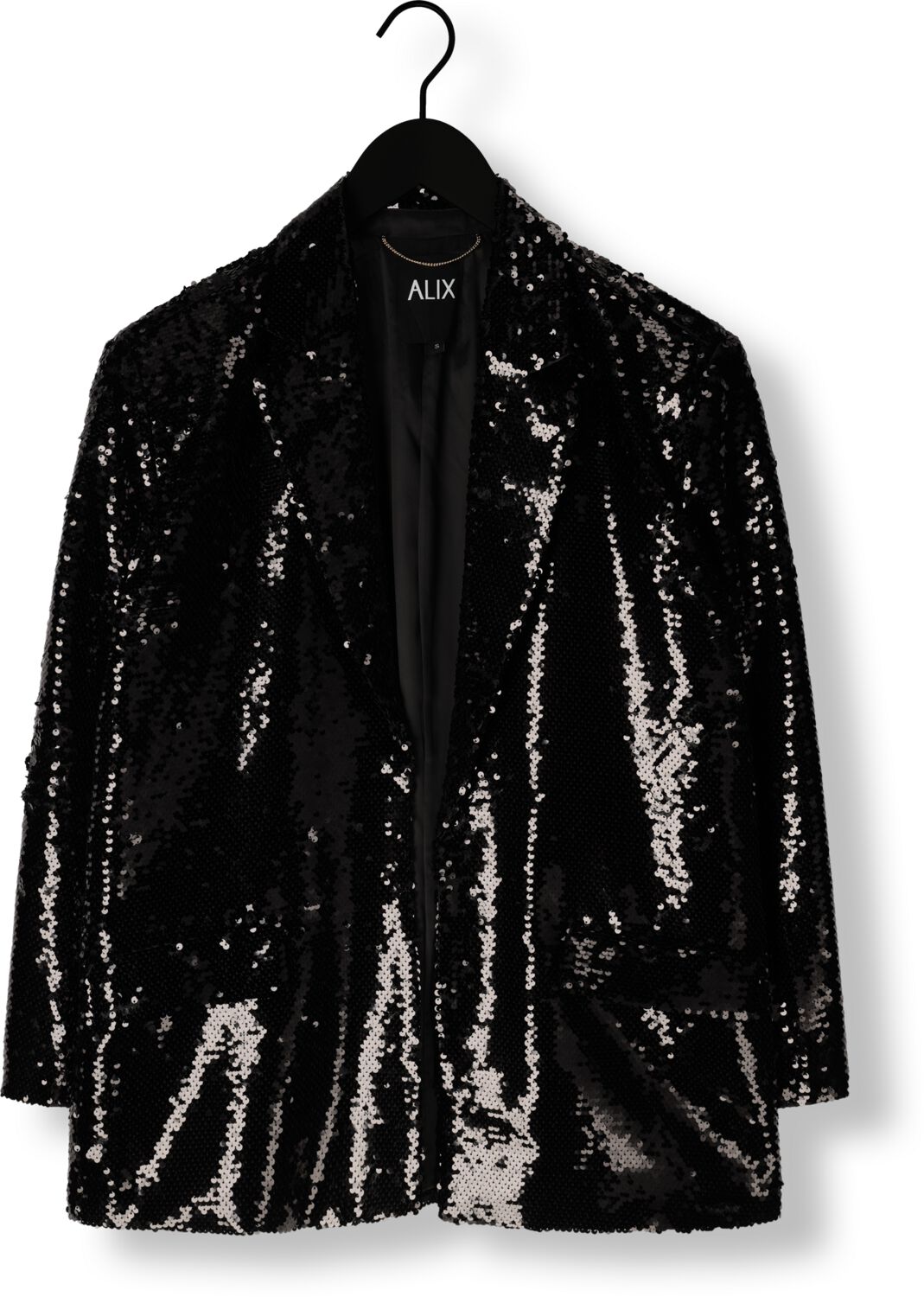 ALIX THE LABEL Dames Blazers Ladies Woven Sequin Blazer Zwart