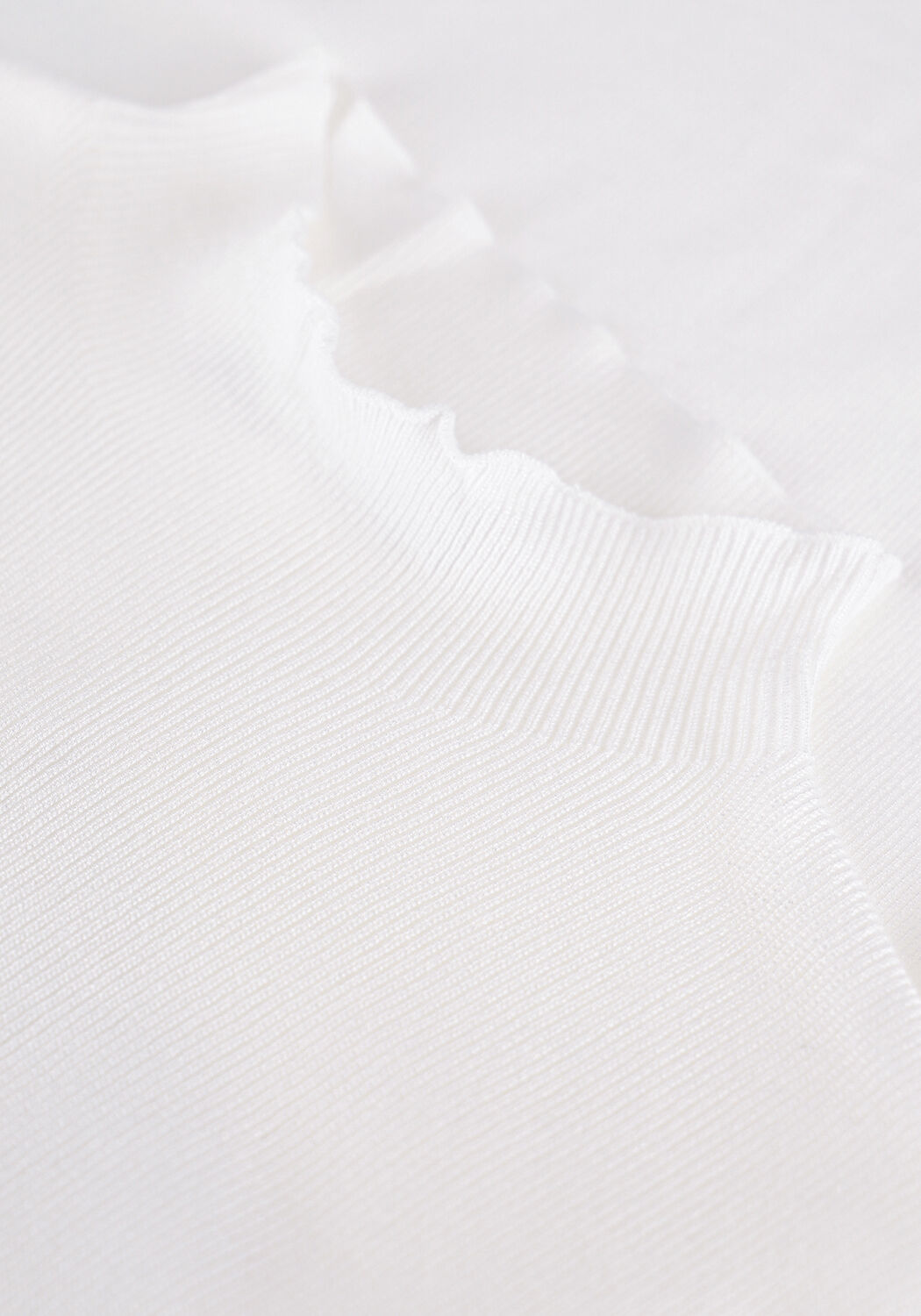 Witte NA-KD Tops & T-shirts HIGH NECK KNITTED POLO - large