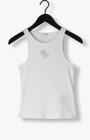 Witte GUESS Top SL ROUND NECK GWENDALINA TOP