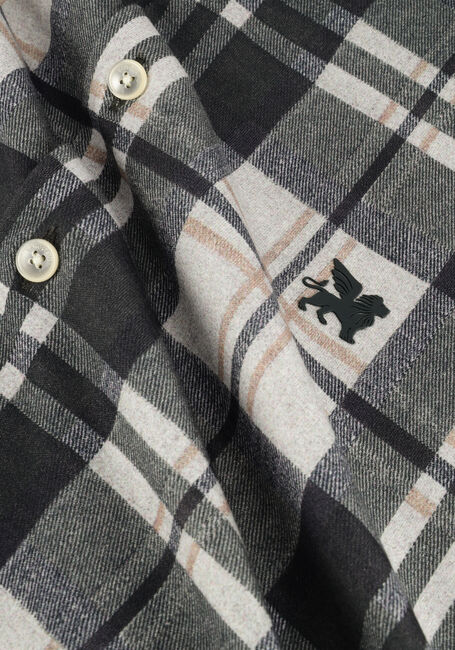 Groene VANGUARD Casual overhemd LONG SLEEVE SHIRT CHECK PRINTED ON SOFT JERSEY - large