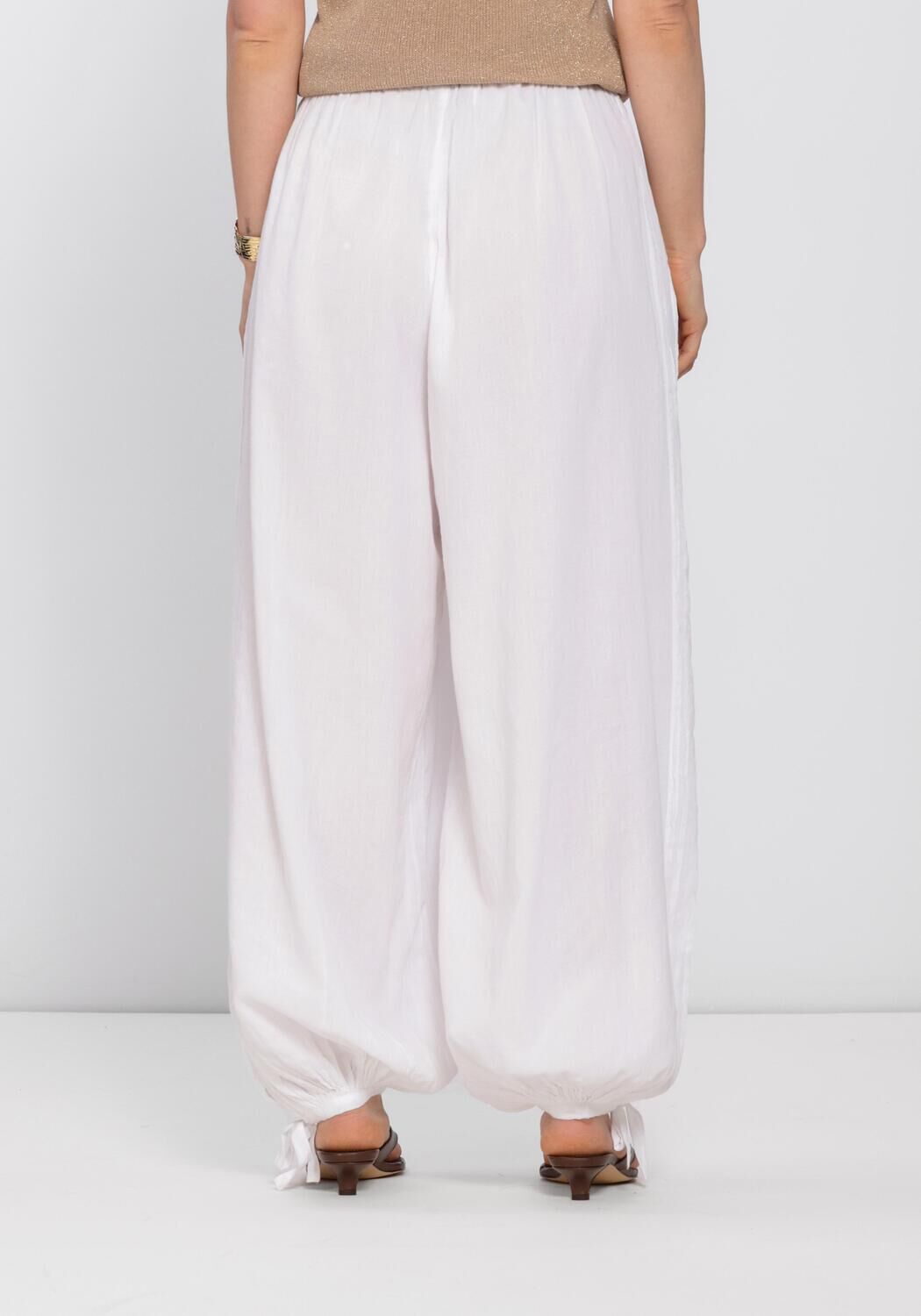 Witte NEO NOIR Broeken ELYSE S VOILE BALLOON PANTS - large