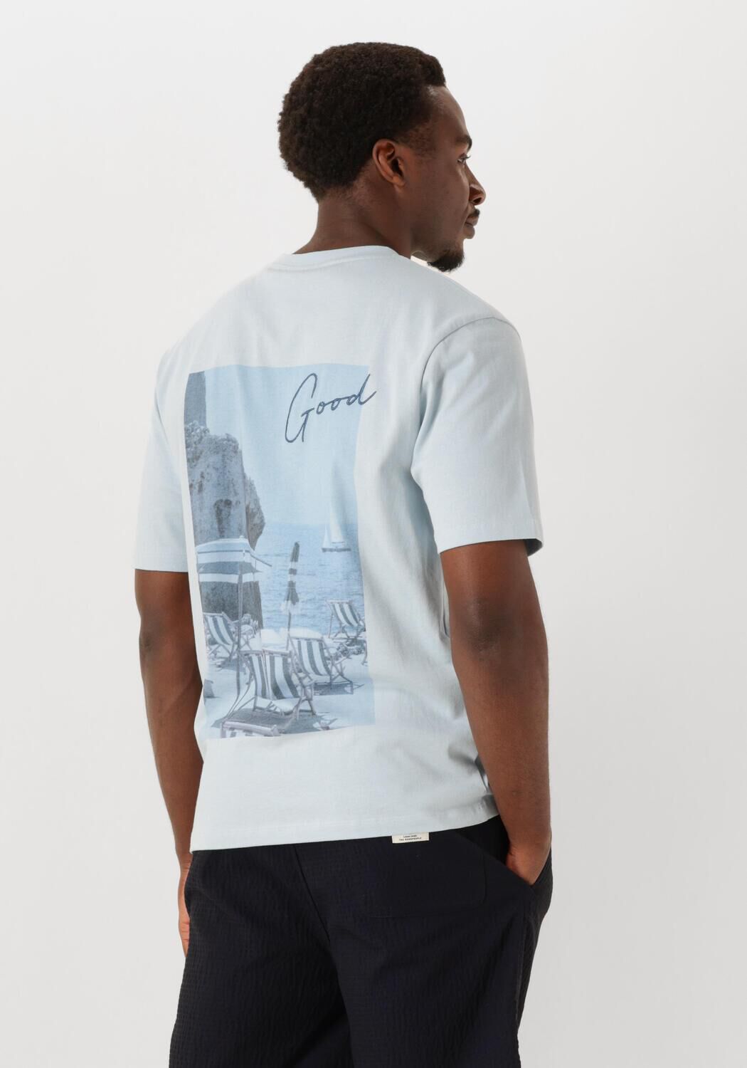 Lichtblauwe THE GOODPEOPLE T-shirt TPHOTO - large