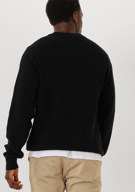 Zwarte CALVIN KLEIN Trui LS EZ COTTON WAFFLE CREWNK SWTR 9 - large