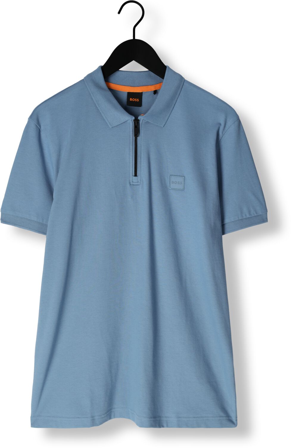BOSS ORANGE Heren Polo's & T-shirts Passerzip Blauw