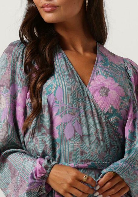 Blauwe SISSEL EDELBO Maxi jurk ZELDA WRAP DRESS - large