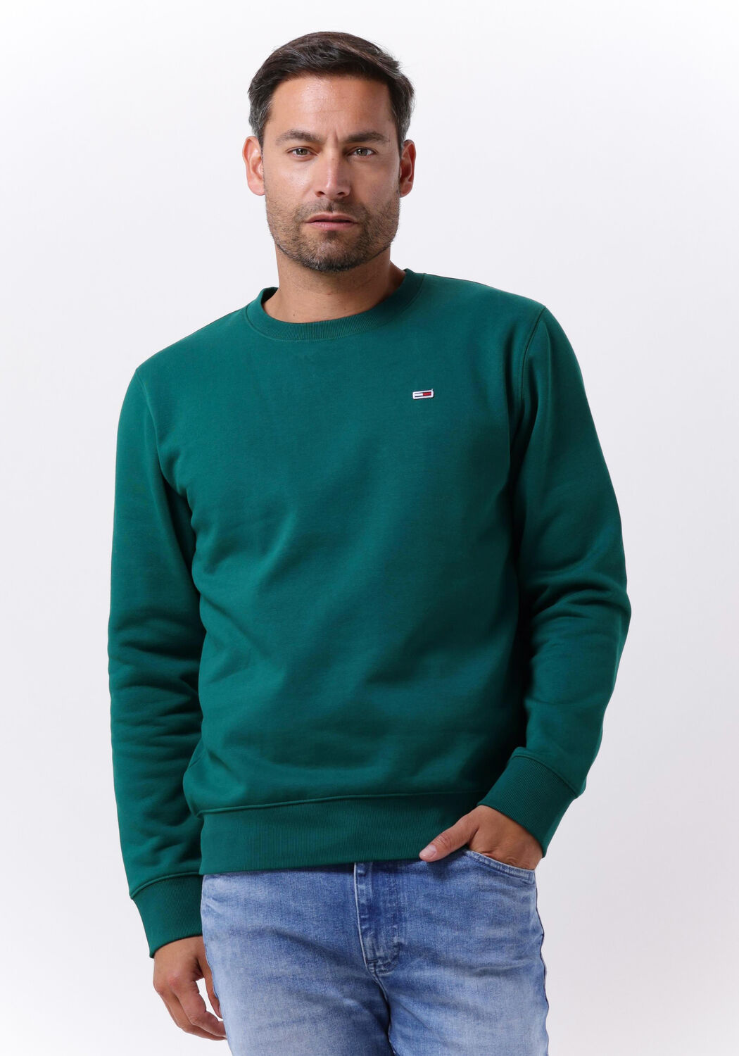 Tommy Jeans Mens TJM Regular Fleece C Neck Sweater 