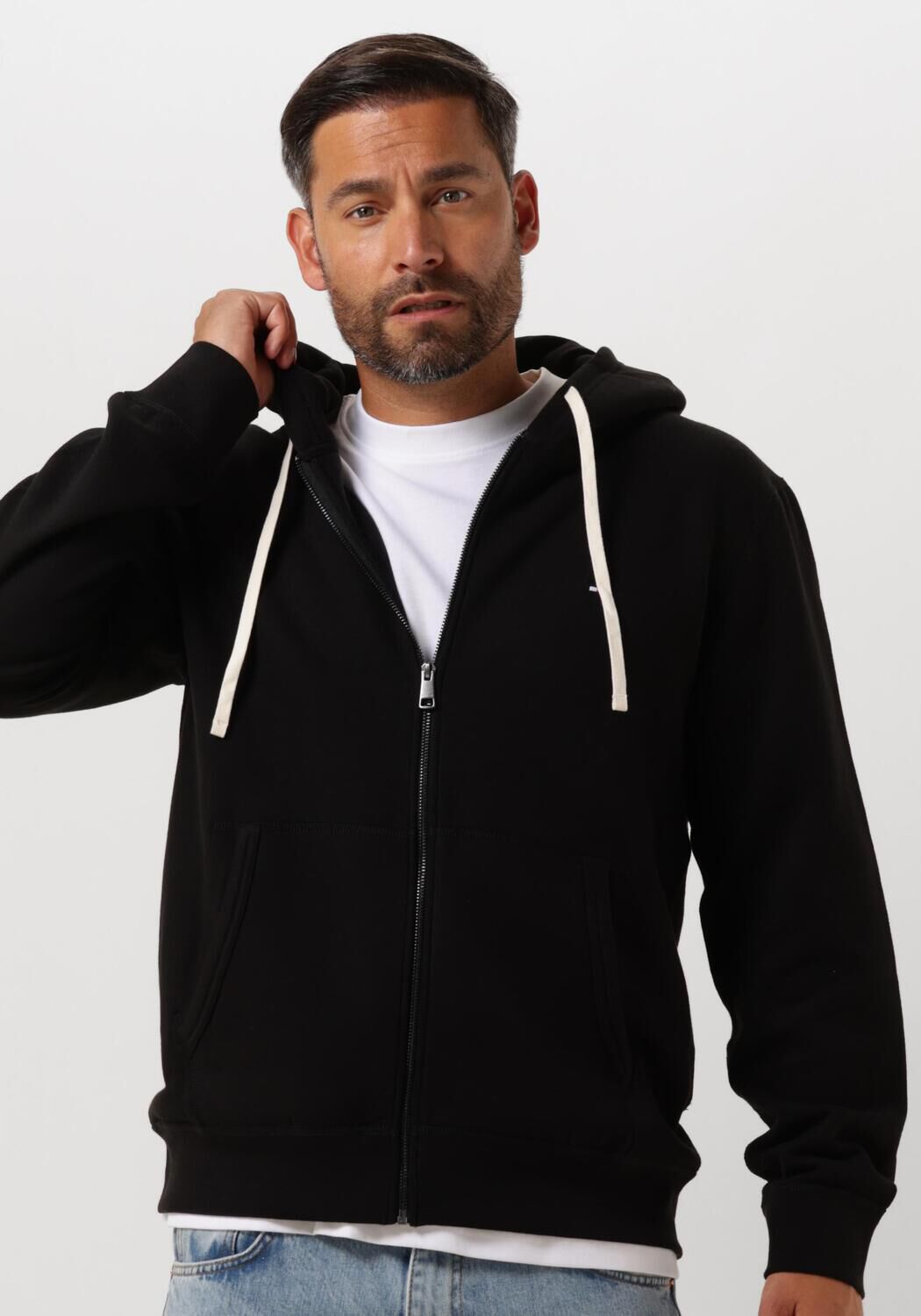 TOMMY HILFIGER Heren Truien & Vesten Essential Fleece Zip Through Zwart