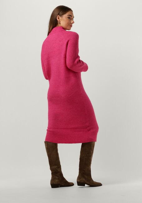 Roze SELECTED WOMEN Midi jurk SLFRENA LS HIGH NECK KNIT DRESS - large