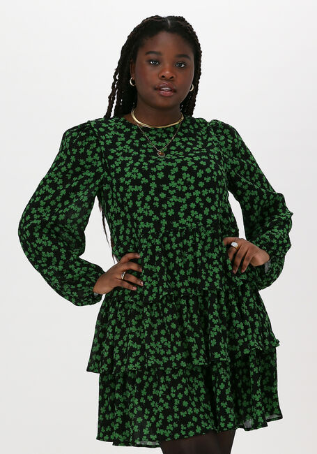 Groene OBJECT Mini jurk ALETTIA L/S SHORT DRESS - large