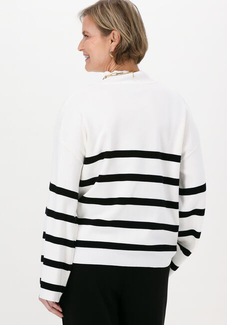 Ecru NEO NOIR Trui ENA STRIPE KNIT BLOUSE - large