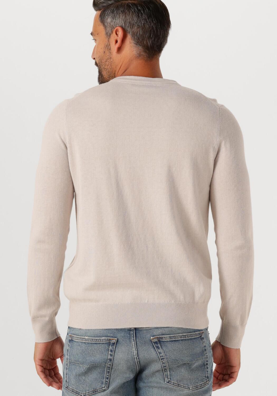 Lyle & Scott Heren Truien & Vesten Cotton Merino Crew Neck Jumper - Beige, foto 3