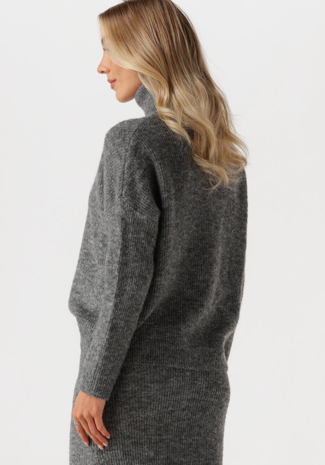 YDENCE Dames Truien & Vesten Knitted Sweater Lil Grijs