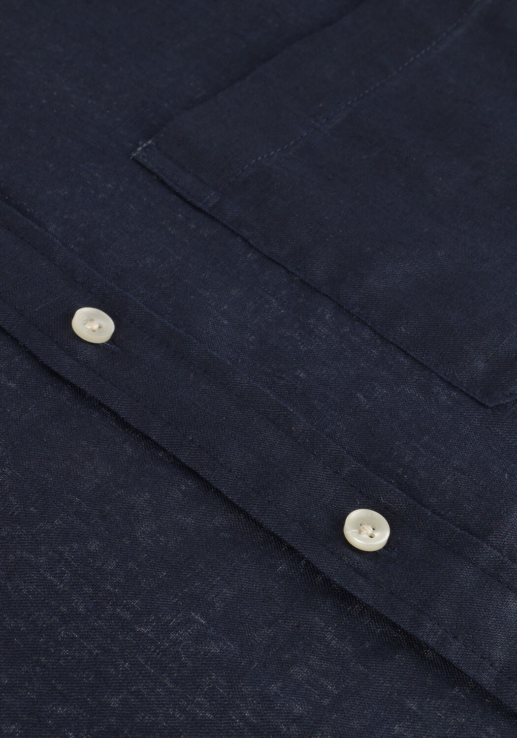 Donkerblauwe SCOTCH & SODA Casual overhemd LINEN SHIRT - large