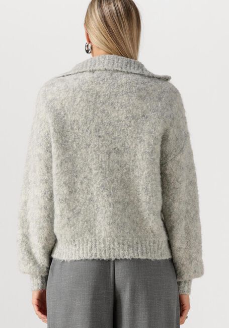 Lichtgrijze SIMPLE Trui KNIT-BOUCLE-25-3 - large