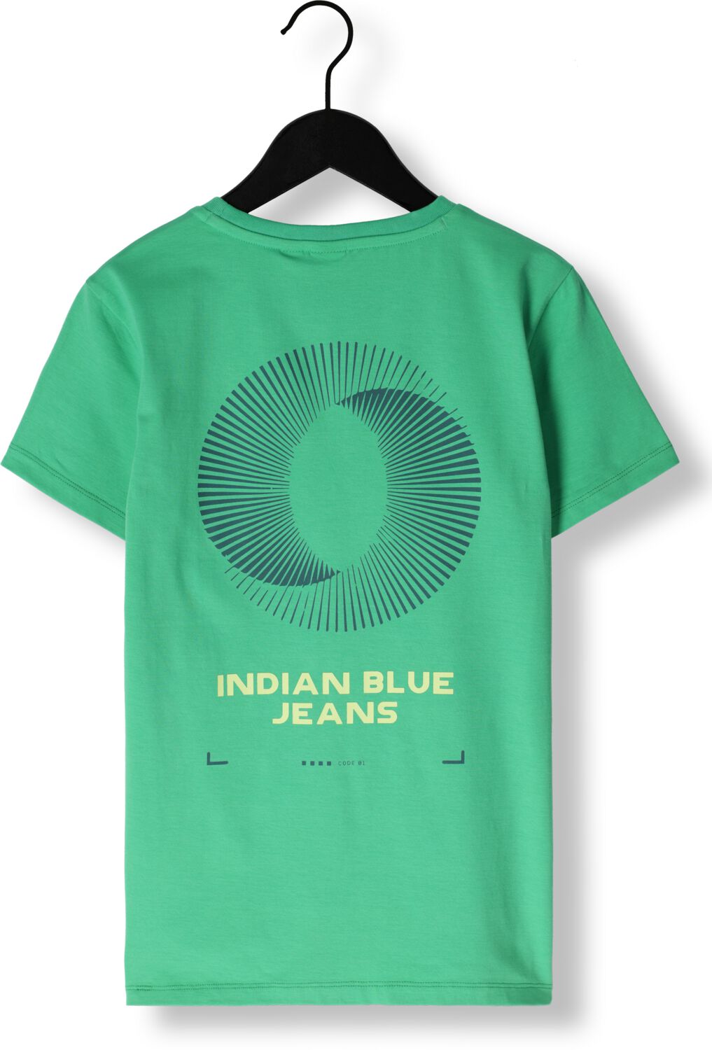 INDIAN BLUE JEANS Jongens Polo's & T-shirts T-shirt Indian Backprint Groen