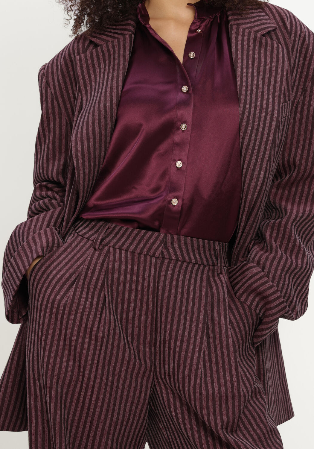 Bordeaux AMAYA AMSTERDAM Wijde broek ADELINE PANTS - large
