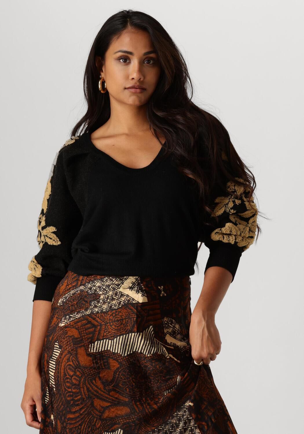 Mes Demoiselles Zwarte veelzijdige Aveline trui Black Dames