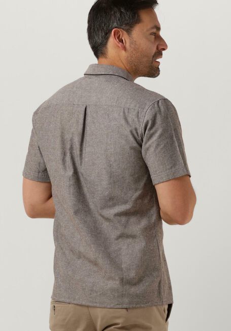 Bruine ANERKJENDT Casual overhemd AKLEON S/S COT/LINEN SHIRT - large