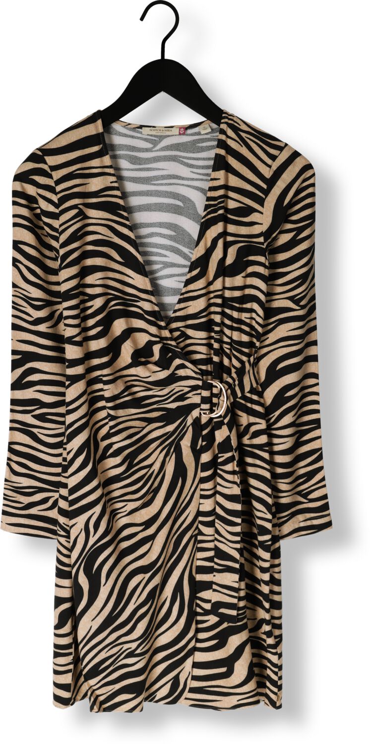 SCOTCH & SODA Dames Jurken Mini Dress With Drape Detail Beige