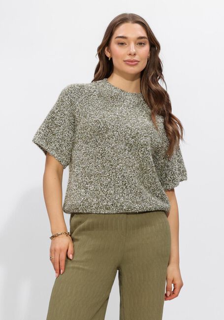 Olijf ANOTHER LABEL Truien/vesten ALALYS KNITTED PULL S/S - large