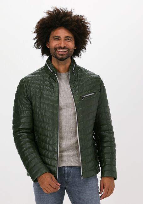 Groene MILESTONE Leren jas DAMIANO - large