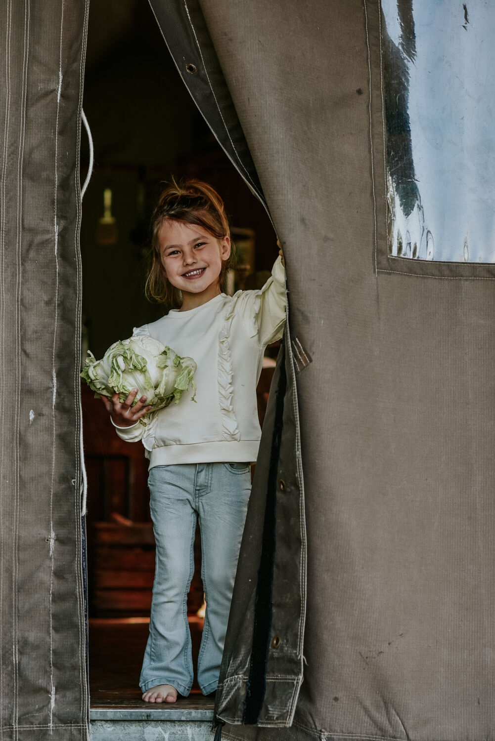 Grijze KOKO NOKO Flared jeans N58975 - large