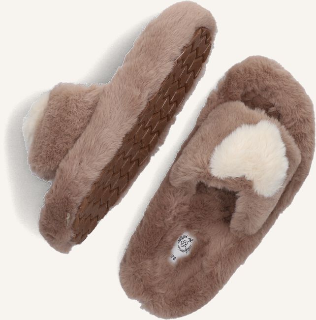 Bruine COLORS OF CALIFORNIA Pantoffels HEART Bruine COLORS OF CALIFORNIA Pantoffels HEART - large
