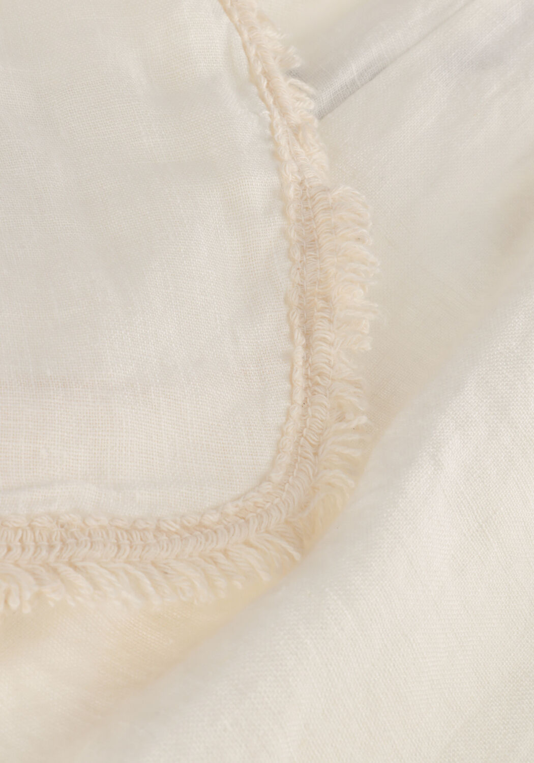 Witte ACCESS Broeken SHORTS WITH ELASTIC WAIST AND FRINGES - large