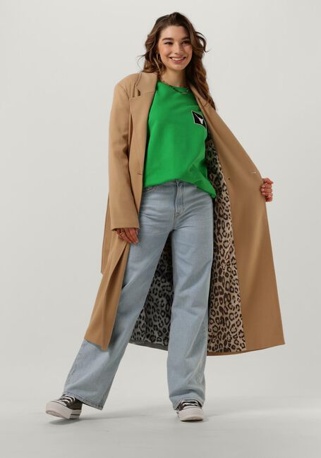 Groene ALIX THE LABEL Sweater LADIES KNITTED PATCH SWEATER - large