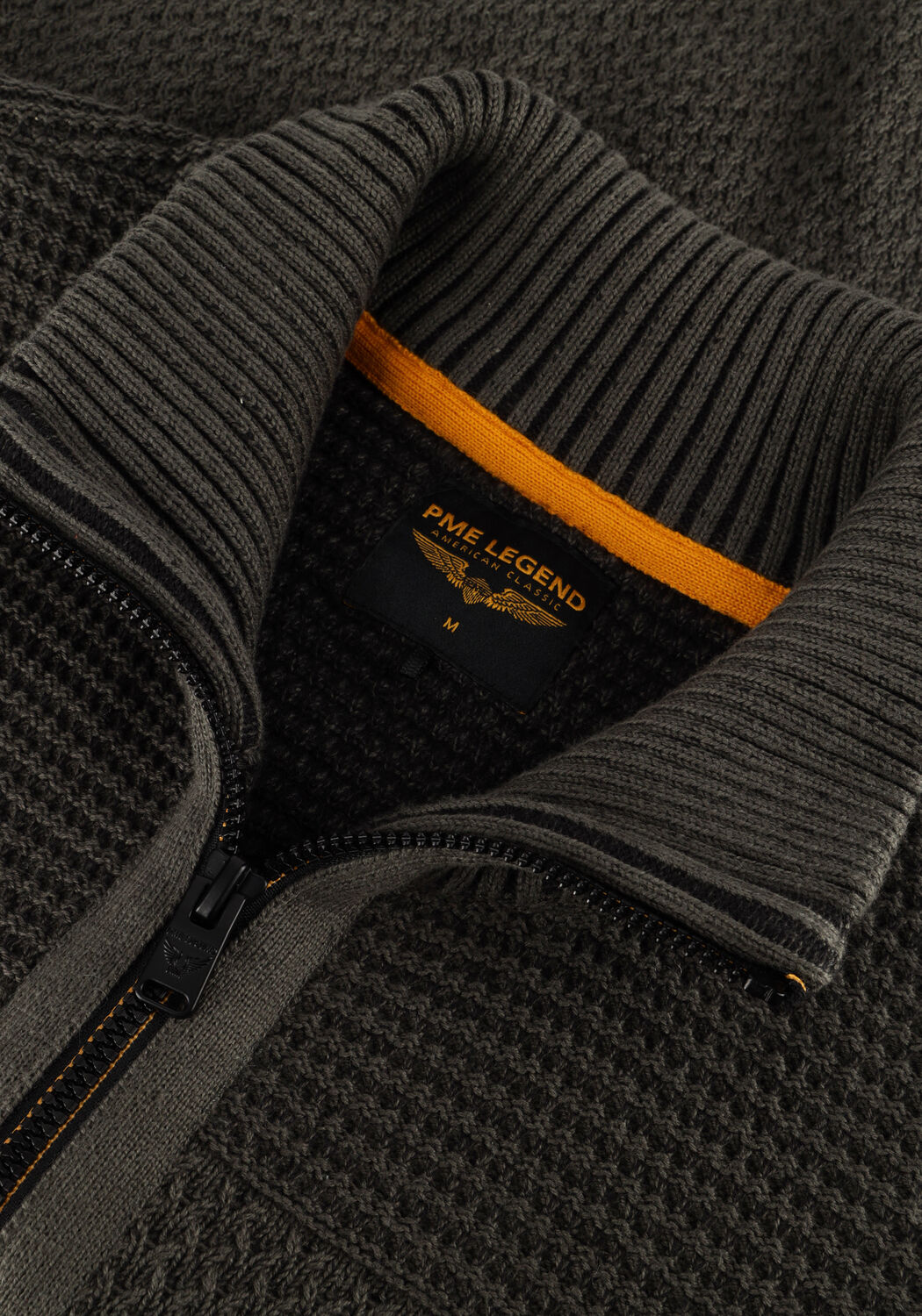 Donkergrijze PME LEGEND Trui COTTON STRUCTURE - large