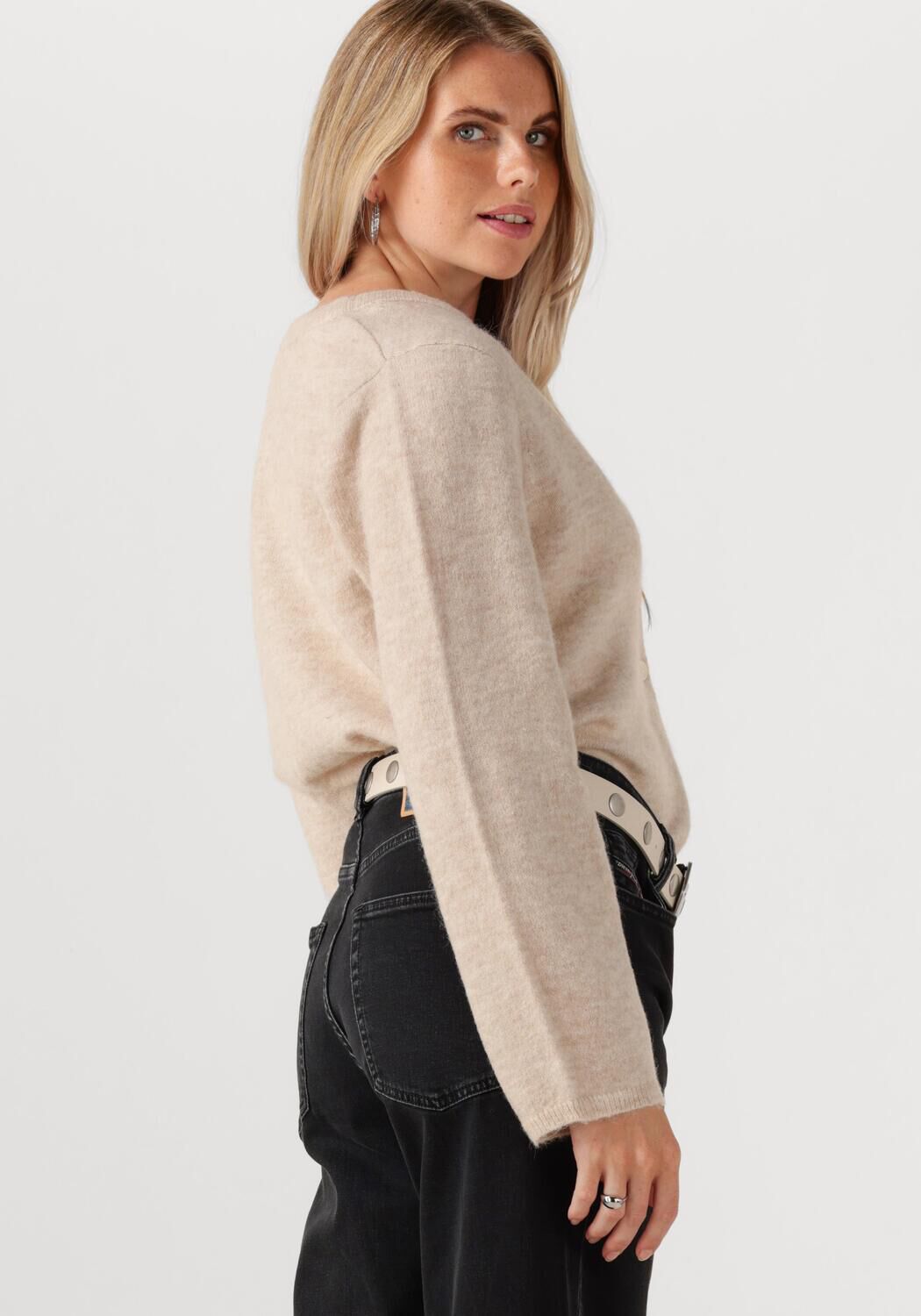 SELECTED FEMME Dames Truien & Vesten Slflulu New Ls Knit Cardigan Beige