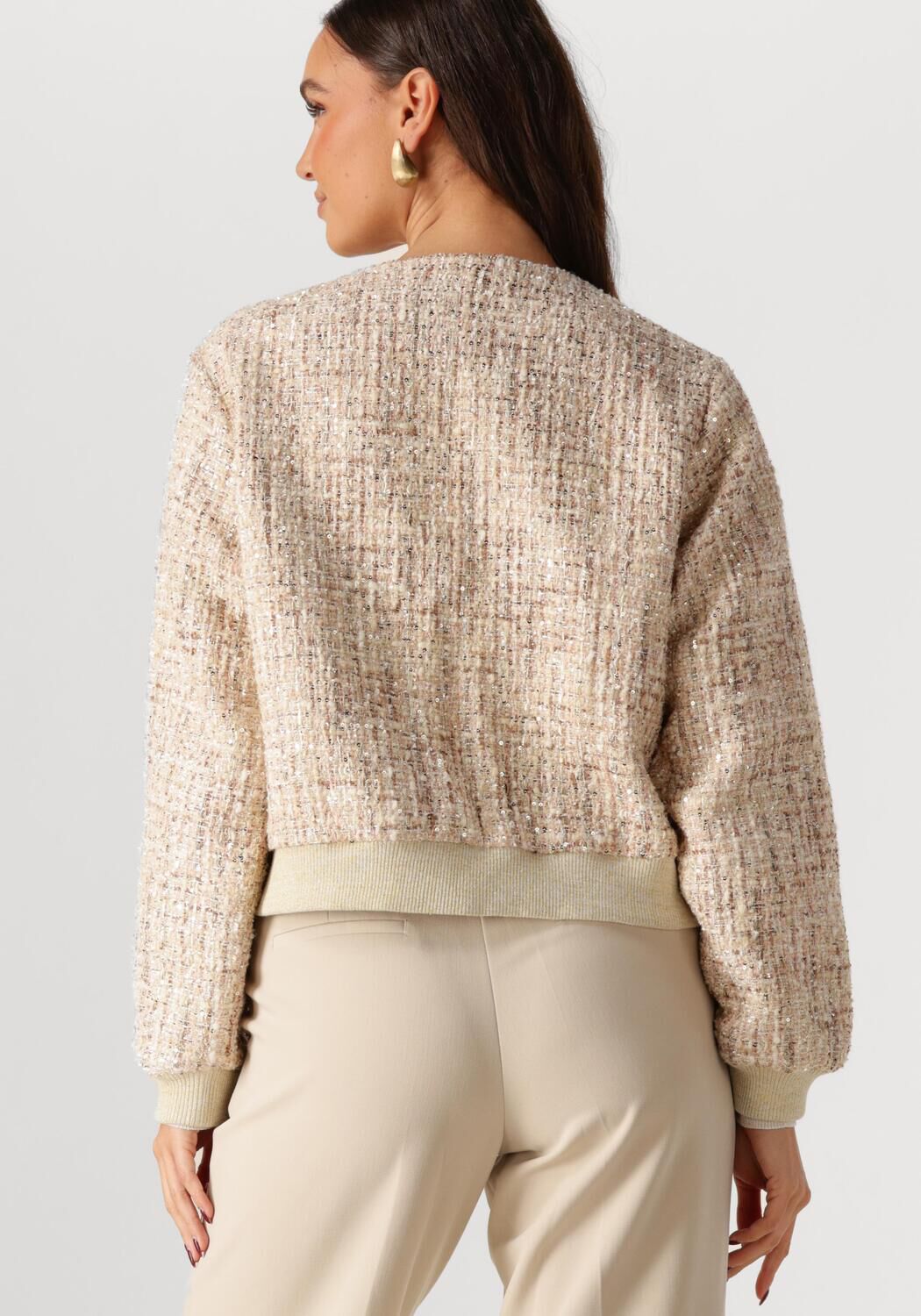 NUKUS Dames Jassen Maureen Jacket Paillet Beige