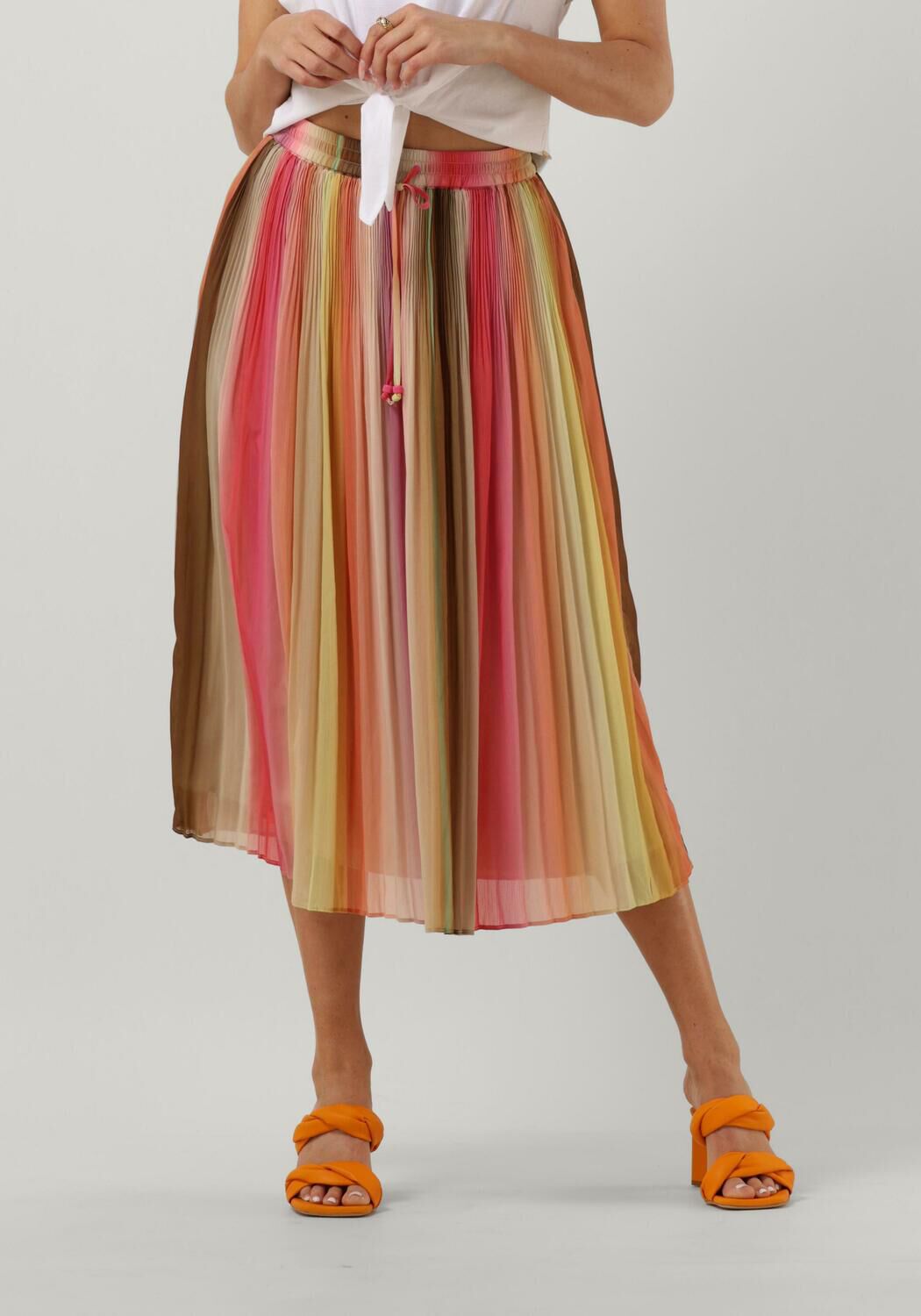 Multi SCOTCH SODA Pliss rok PLEATED CHIFFON MIDI SKIRT Omoda