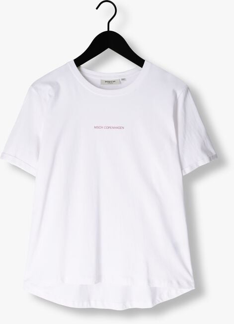 Witte MSCH COPENHAGEN T-shirt MSCHTERINA ORGANIC SMALL LOGO TEE - large