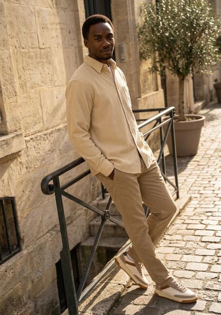 Beige BOSS ORANGE Casual overhemd RELEGANT_6_M - large
