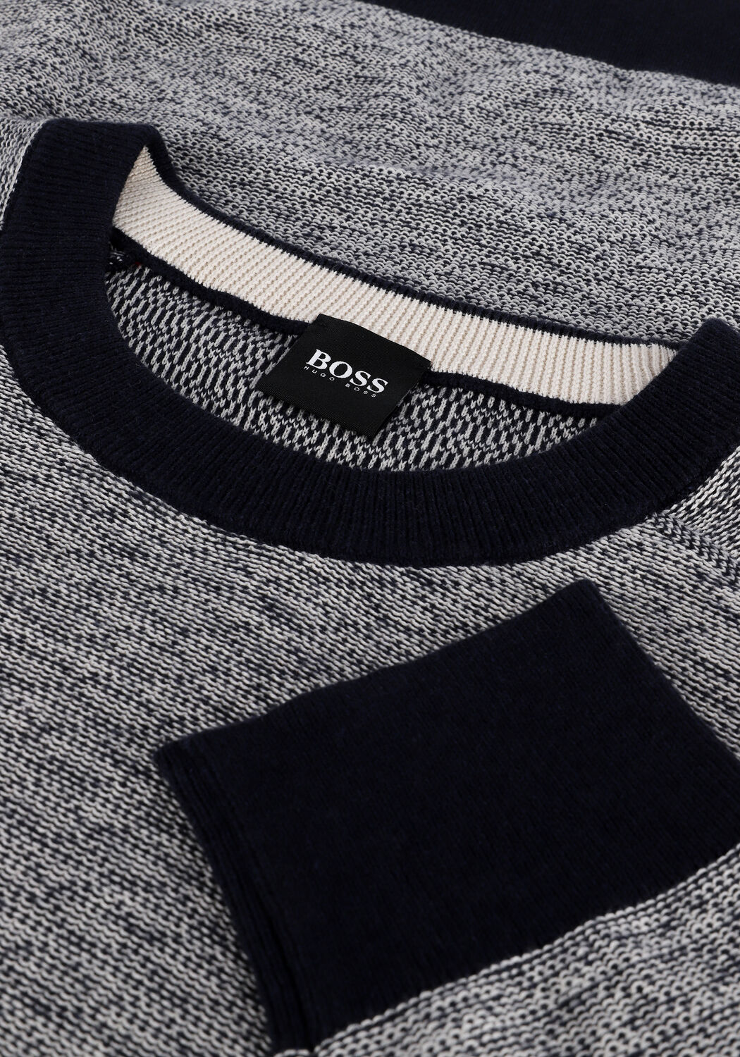 Donkerblauwe BOSS Trui KAPULL 10238485 - large