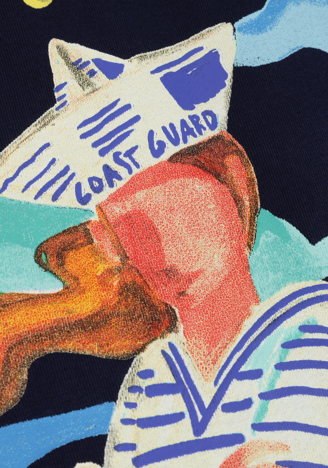 Donkerblauwe SCOTCH & SODA T-shirt FRONT BACK SAILOR ARTWORK T-SHIRT - large