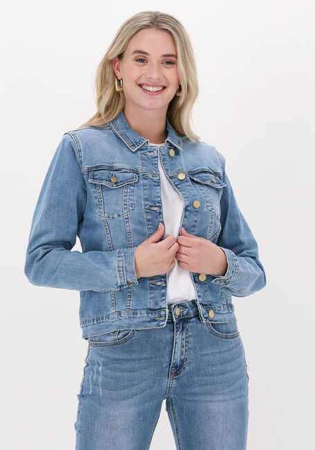 Blauwe SUMMUM Spijkerjas BASIC DENIM JACKET TWILL STRET - large
