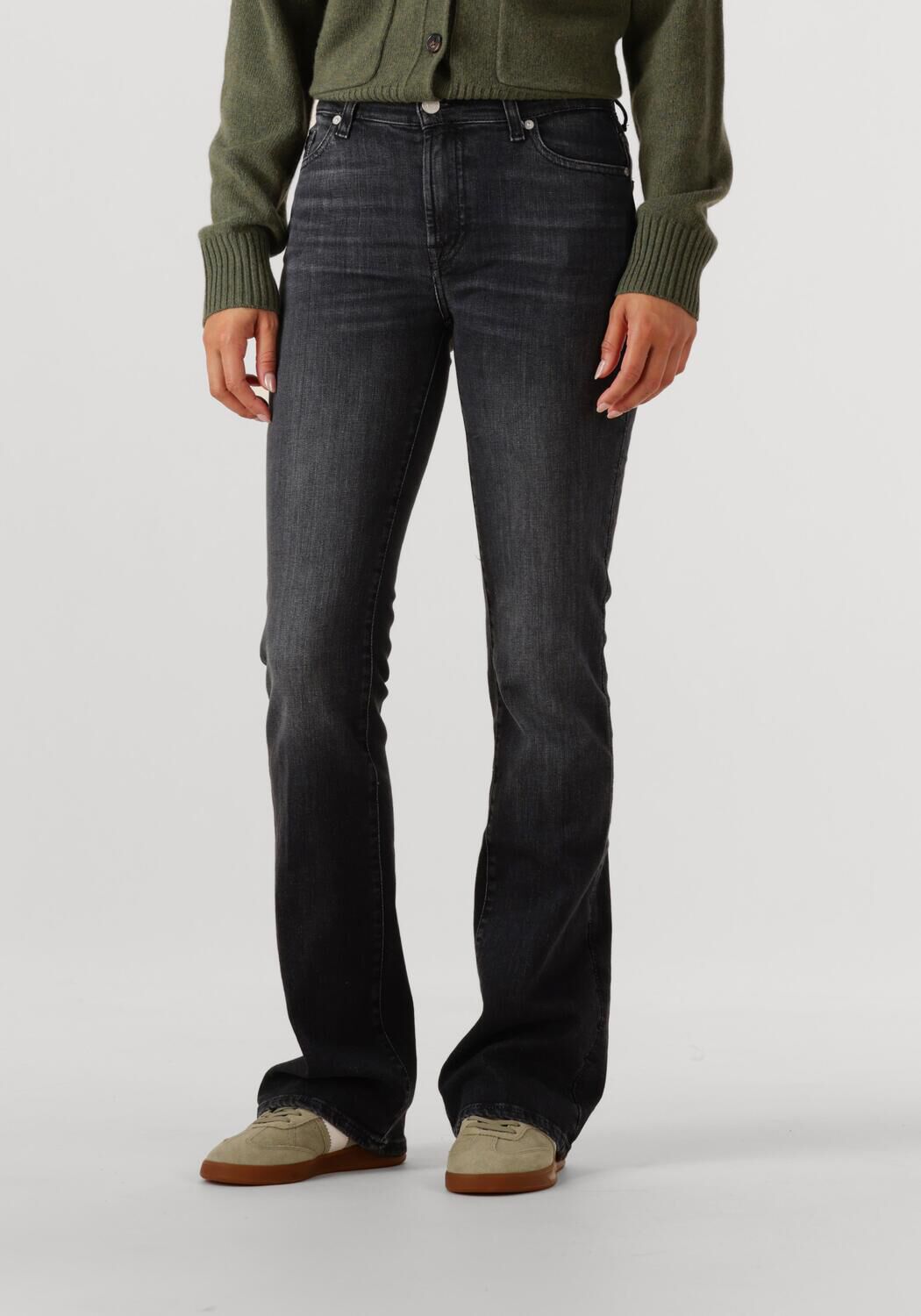 7 FOR ALL MANKIND Dames Jeans Bootcut Blacky Zwart