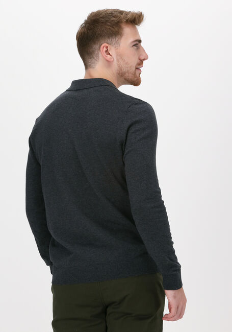 Grijze SELECTED HOMME Polo SLHBERG LS KNIT POLO NECK B NO - large