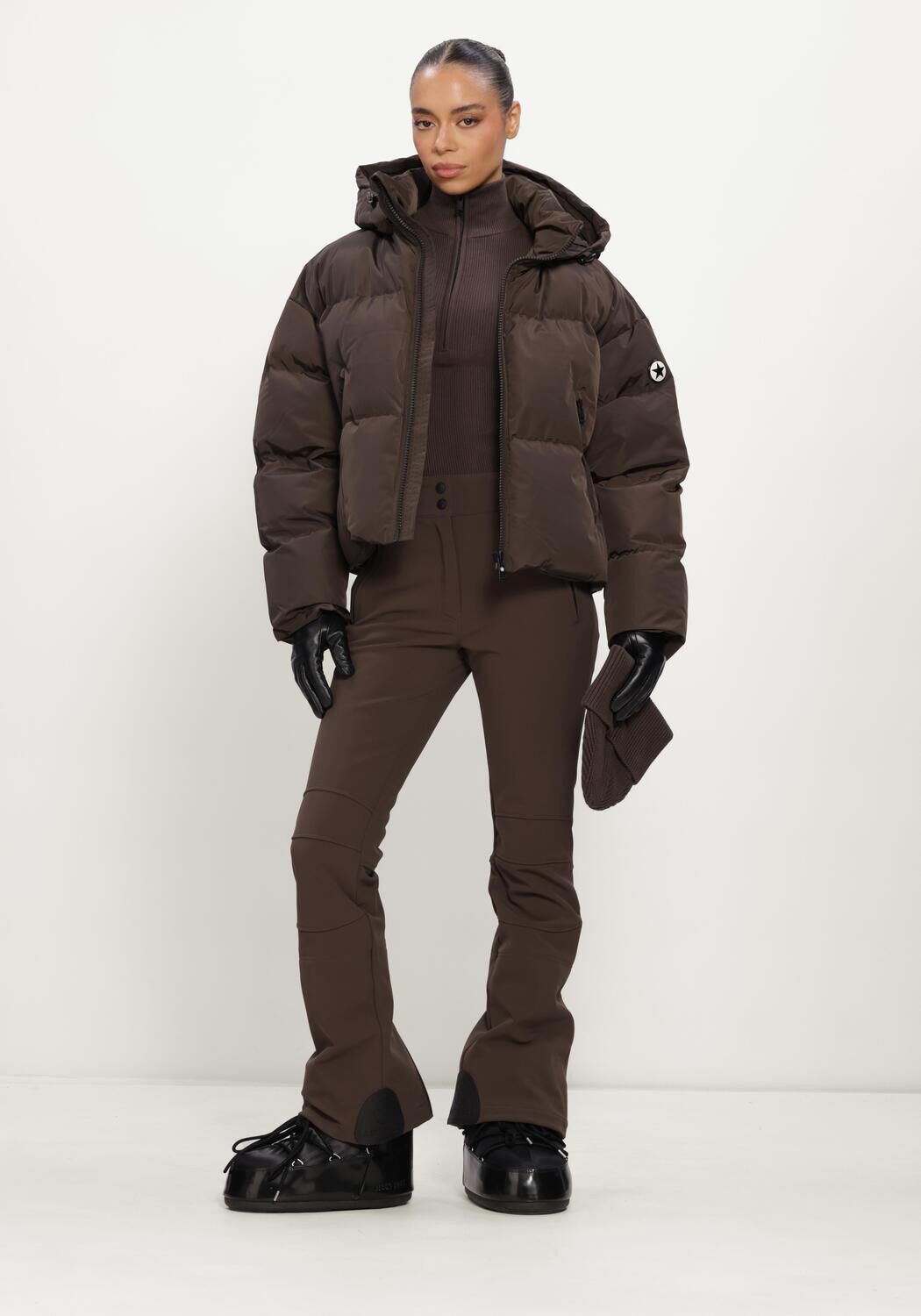 AIRFORCE Dames Truien & Vesten Ruby Ribbed Pully Bruin