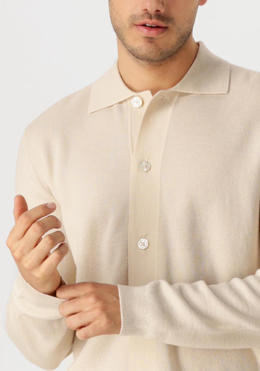 SELECTED HOMME Heren Truien & Vesten Lshtray Ls Knit Merino Butten Cardigan Ecru