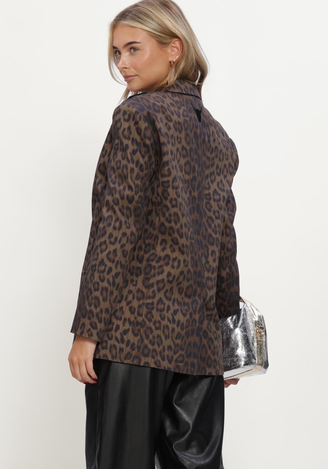 Zwarte ALIX THE LABEL Blazers LADIES WOVEN ANIMAL BLAZER - large