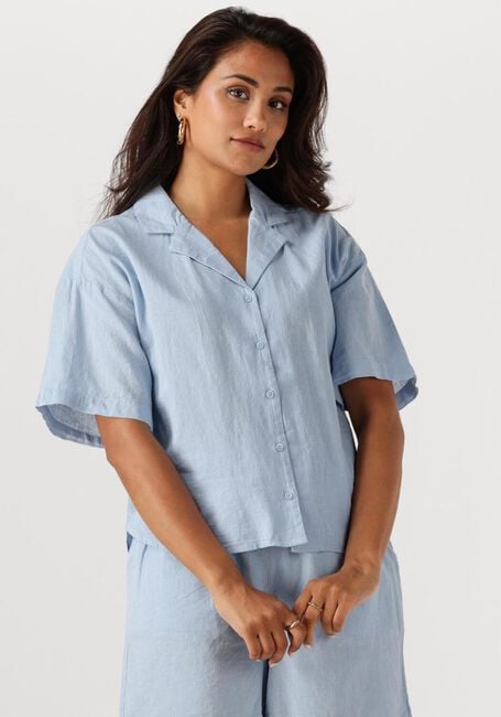 Lichtblauwe SELECTED FEMME Blouses SLFLUISA 2/4 REVERS SHIRT B - large