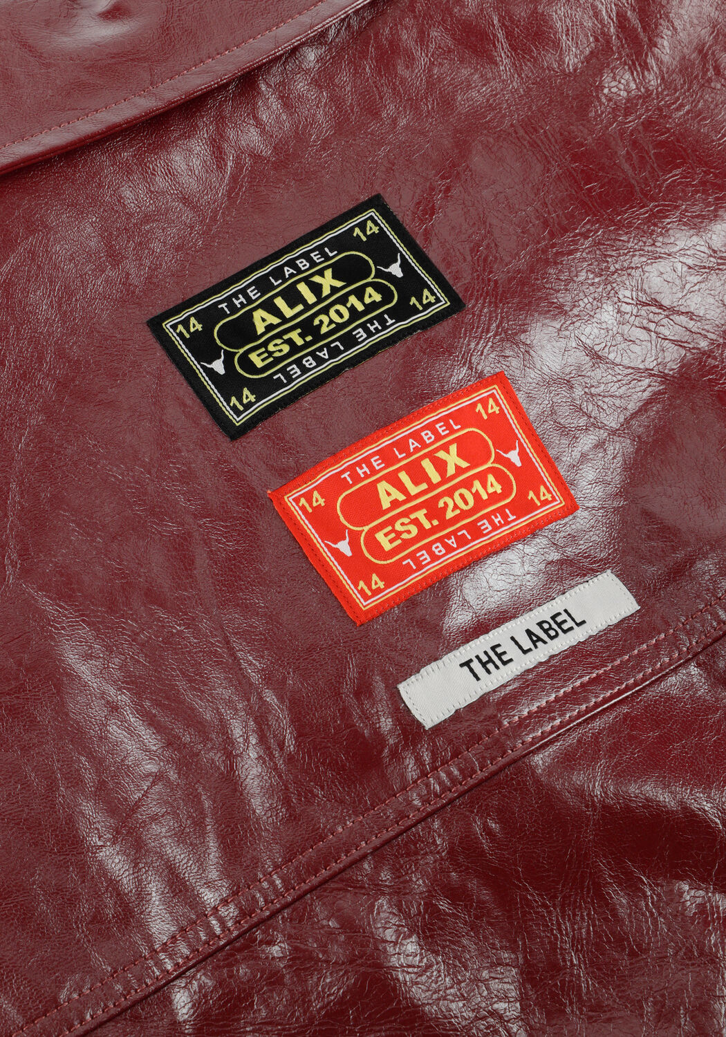Bordeaux ALIX THE LABEL Blouses FAUX LEATHER BLOUSE - large