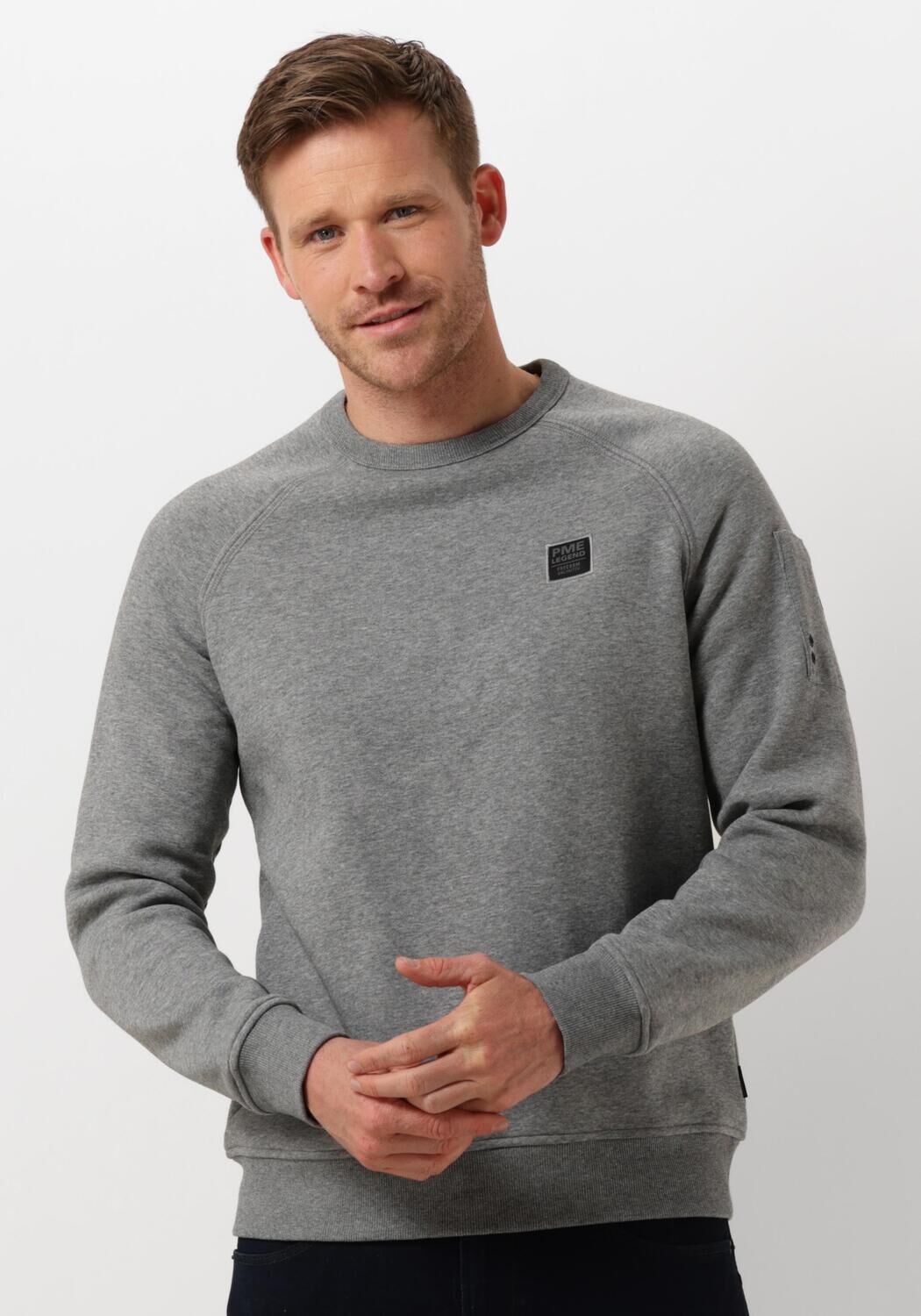 PME LEGEND Heren Truien & Vesten Crewneck Soft Fleece Sweat Grijs