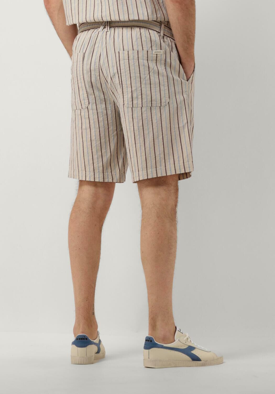 ANERKJENDT Heren Broeken Aklt Jan Structure Ela Shorts Beige
