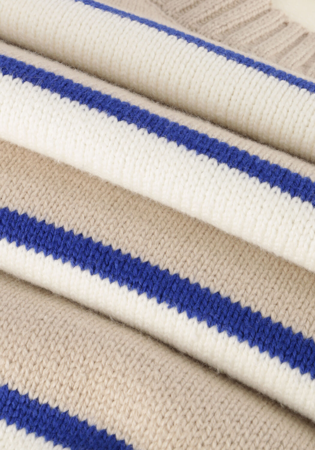 Zand WOODBIRD Trui WBKURT STRIPE CREW - large