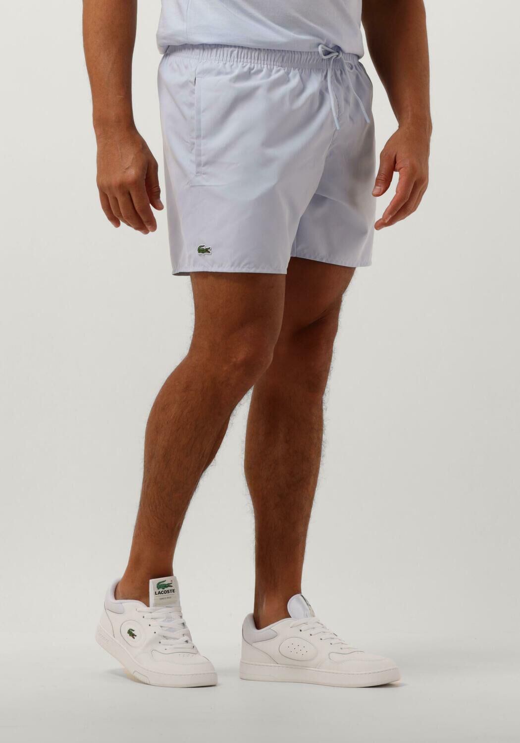 LACOSTE Heren Zwembroeken 1mh1 Men's Swimming Trunks Lichtblauw