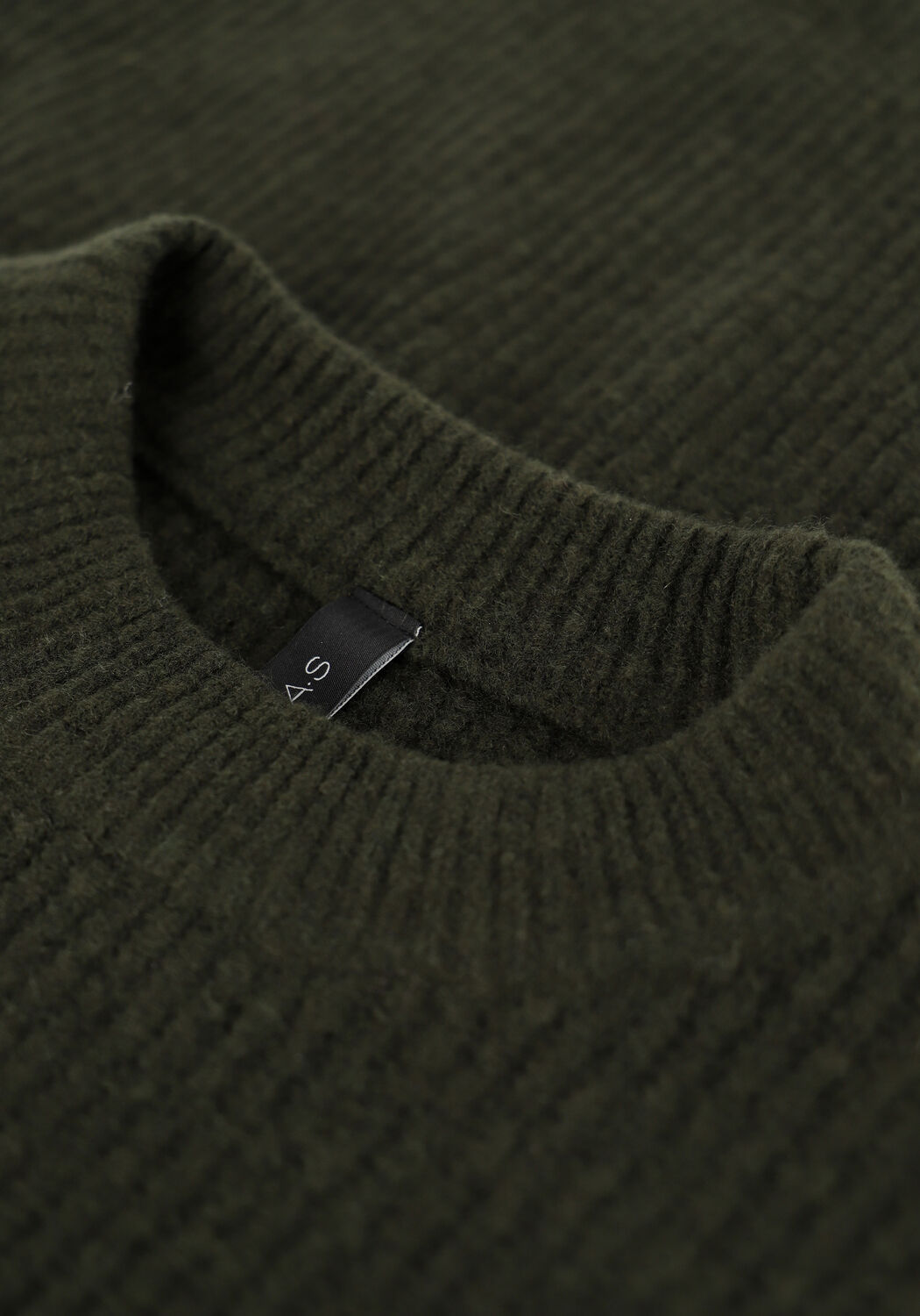 Donkergroene Y.A.S. Midi jurk YASLUNA LS KNIT MIDI DRESS - large